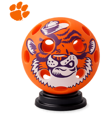Clemson Tigers Pickleball Balls - the Tiger mascot ball - Racquet Point