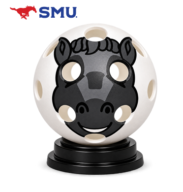 SMU Mustangs Pickleball Balls - the Mustang mascot ball - Racquet Point