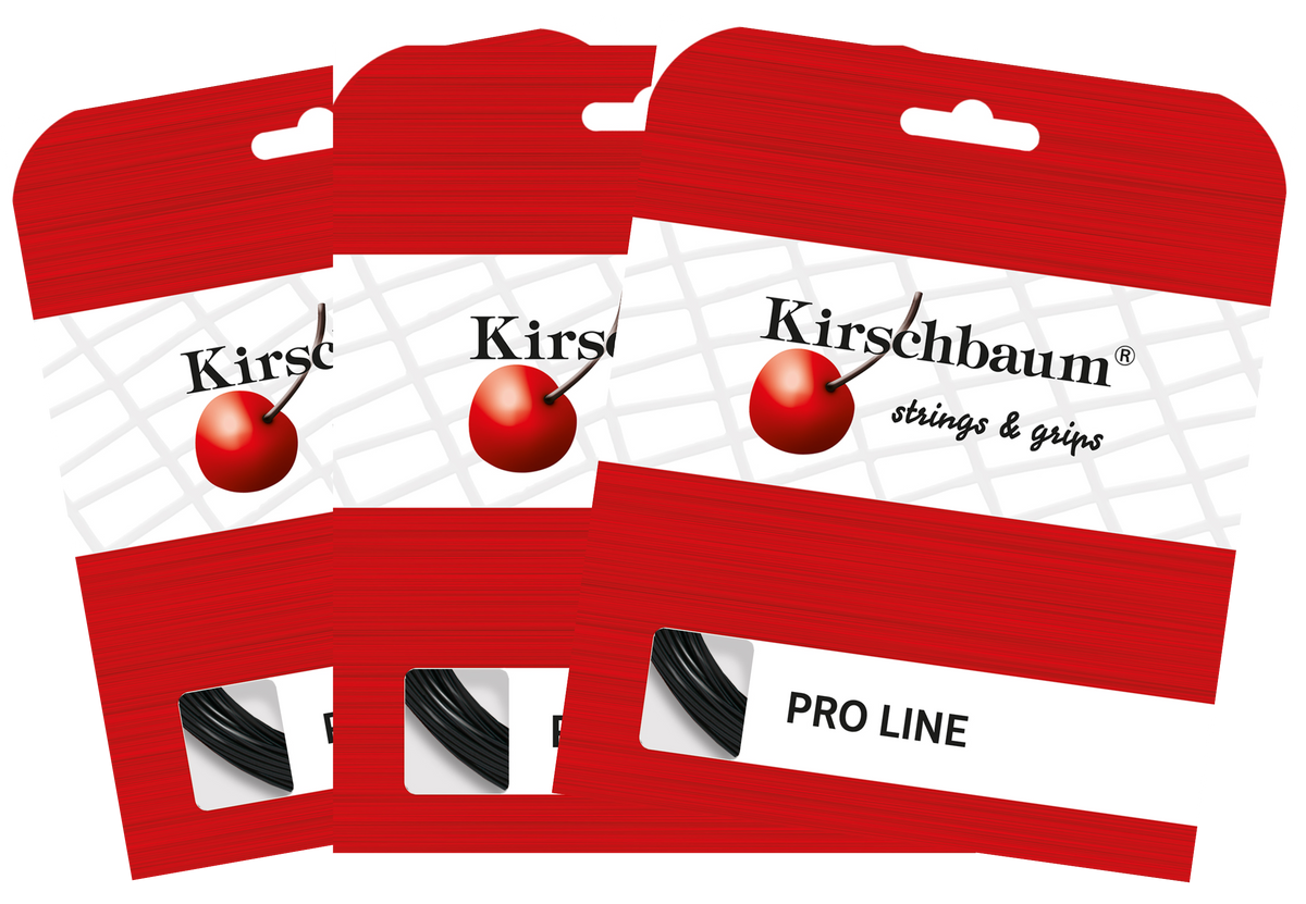 Kirschbaum Pro Line Black Tennis String Set - 3 Pack