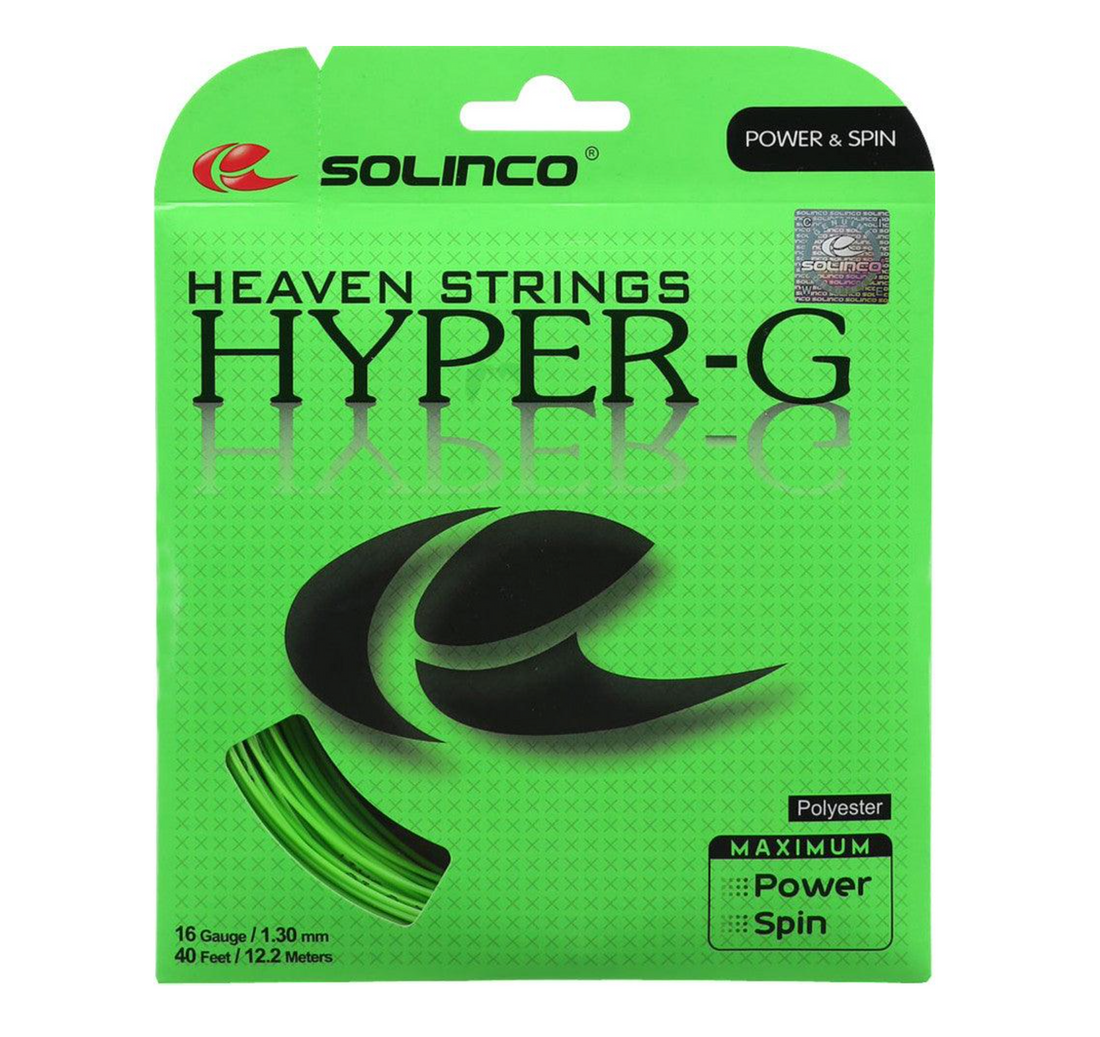 Original packaging of the Solinco Hyper-G 16 Tennis String