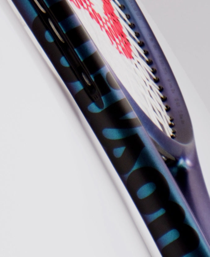 Wilson Ultra 100UL v4 Tennis Racket with color-shifting blue design