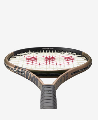 Close-up of Ergonomic End Cap on Wilson Blade 100UL V8 Tennis Racket