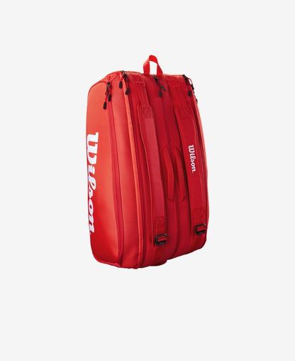 High-Capacity Wilson Super Tour 15 Pack Tennis Bag - Red