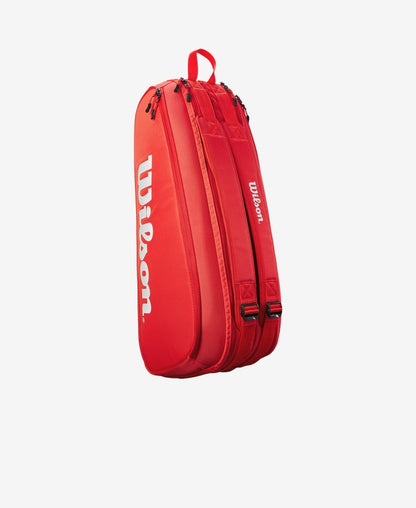 Classic Design of the Wilson Super Tour 6 Pack Tennis Bag - Red