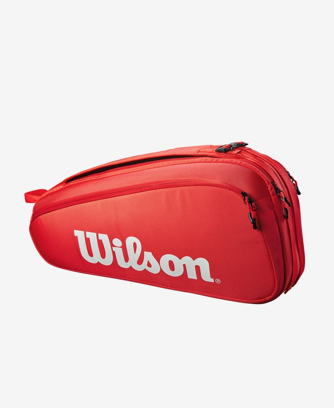 Wilson Super Tour 6 Pack Tennis Bag - Red side view