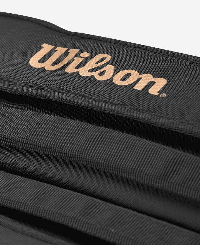 Wilson Pro Staff V14 Super Tour 9 Pack Tennis Bag straps with Wilson logo