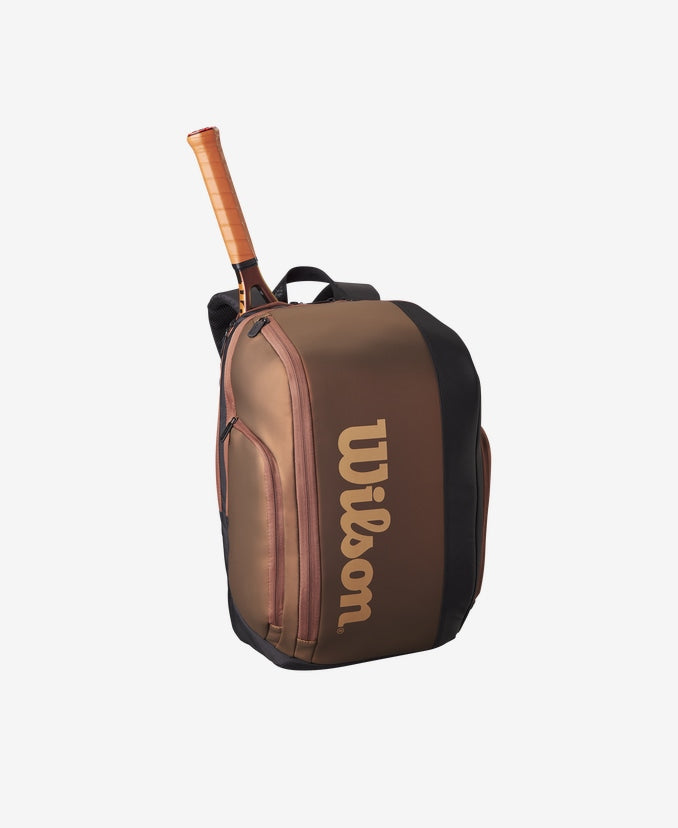 Wilson Pro Staff backpack with tennis racket