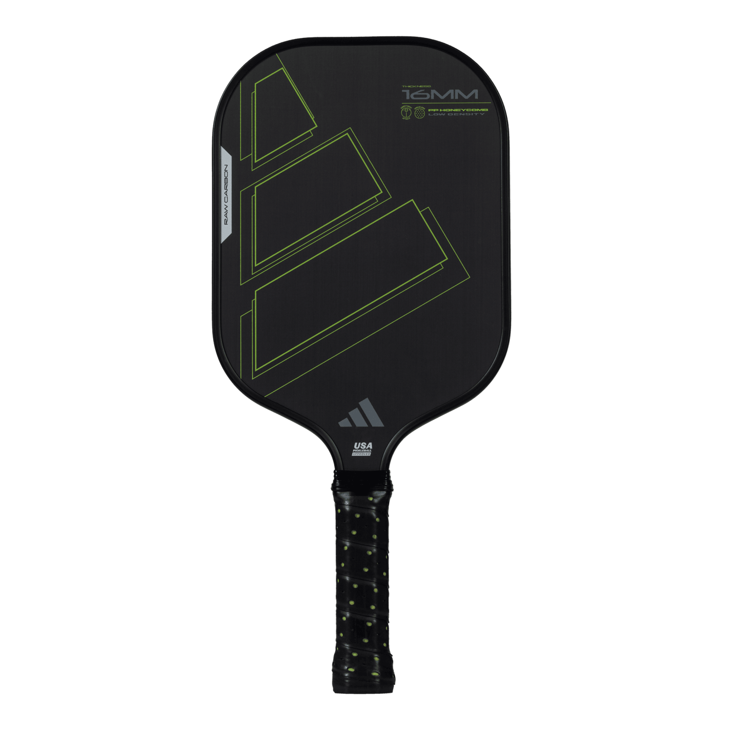 adidas RX Carbon ATTK Pickleball Paddle - Black/Lime - Racquet Point