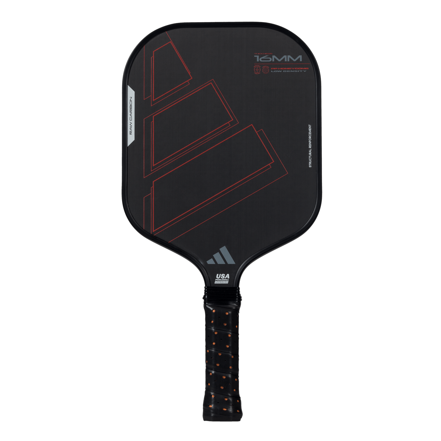 adidas RX Carbon CTRL Pickleball Paddle - Black/orange - Racquet Point