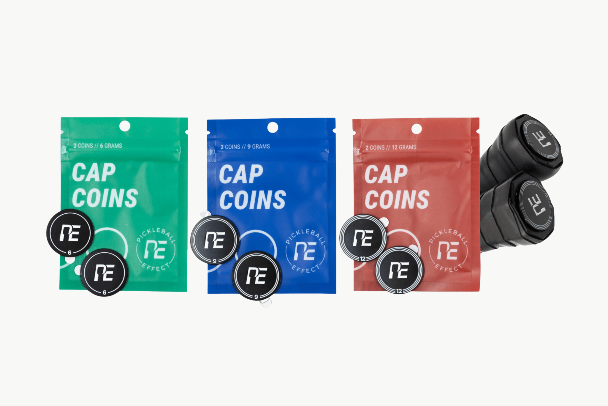 Cap Coin 3 Pack Bundle for Pickleball Paddle - 6g, 9g, 12g Weights - Racquet Point