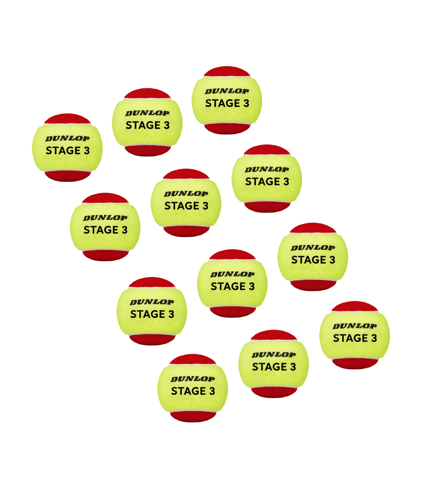 Dunlop Stage 3 Red Dot Tennis Balls - Pack with 12 Balls - Racquet Point