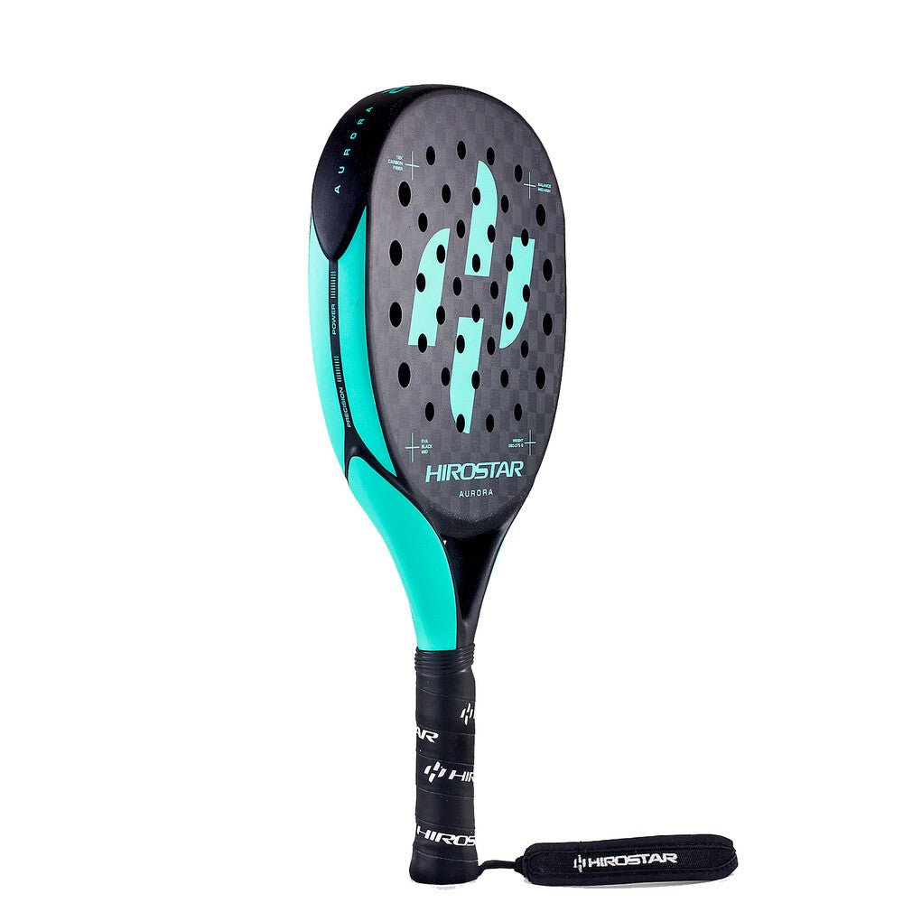Hirostar Aurora Padel Racquet - Black/Teal - Racquet Point