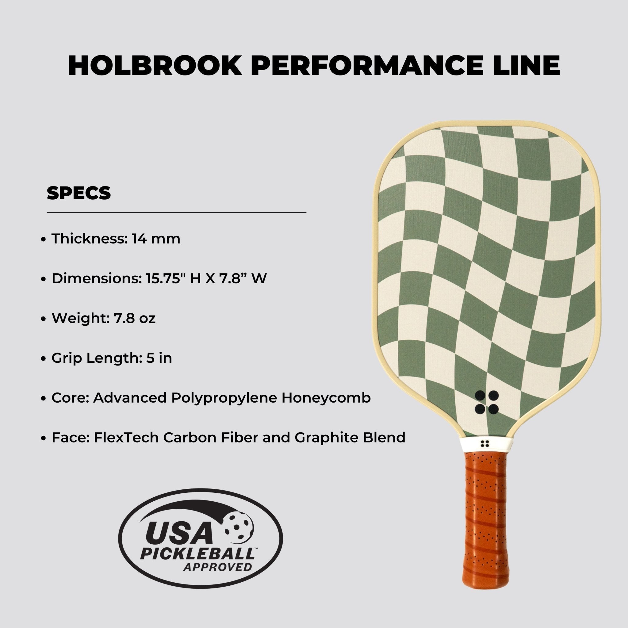 Holbrook Performance Series 14mm Pickleball Paddle — Centre Court, Day N' Night, Rewind & SoHo - Racquet Point