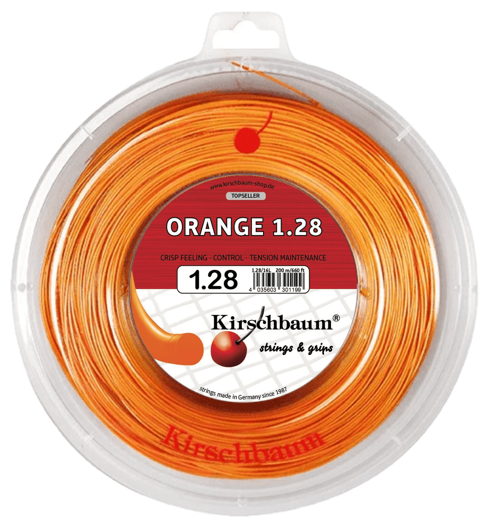 Kirschbaum Super Smash Orange Tennis String Reel - 660 ft. - Racquet Point