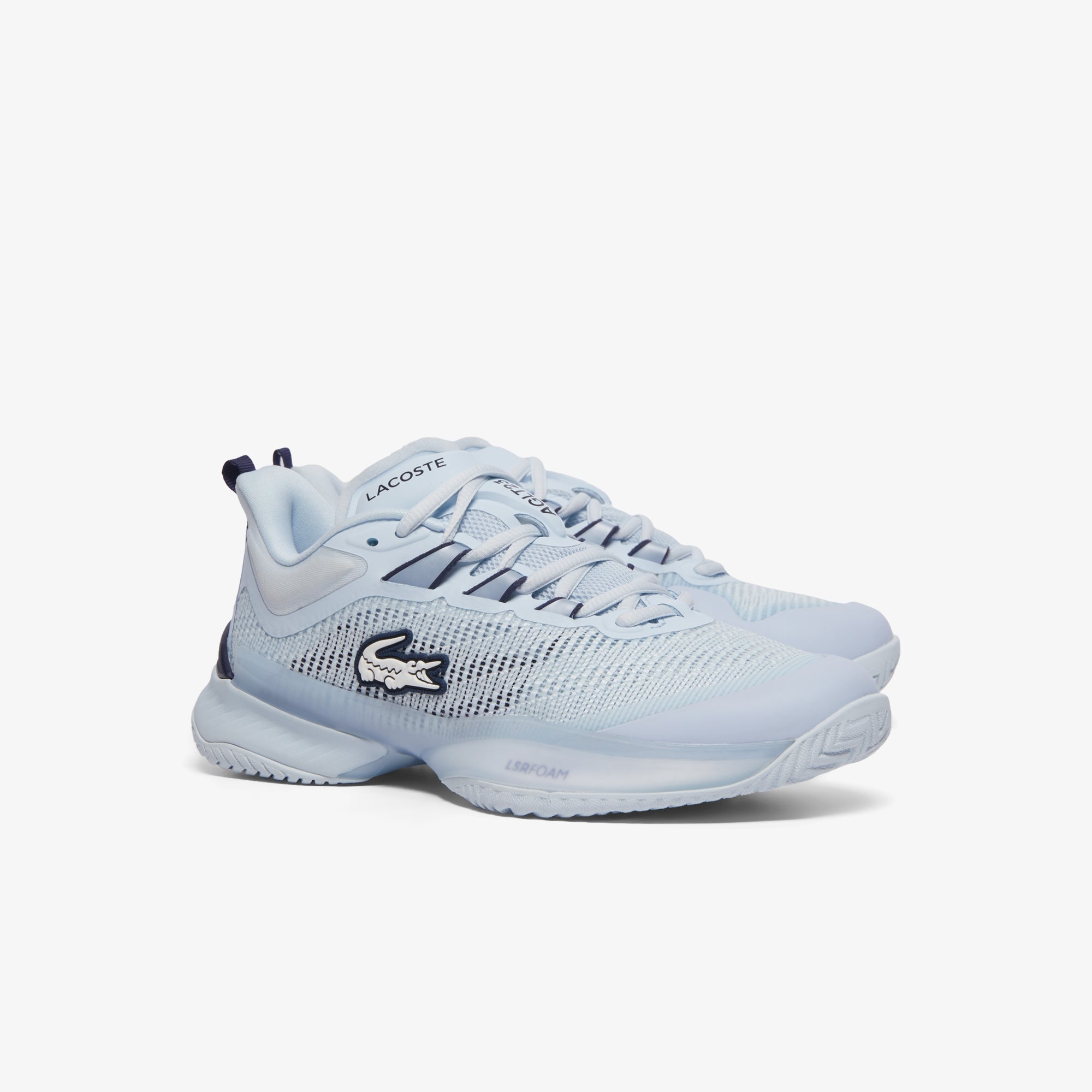 Lacoste Women's AG - LT23 Ultra Tennis Shoes - Light blue/Navy - Racquet Point