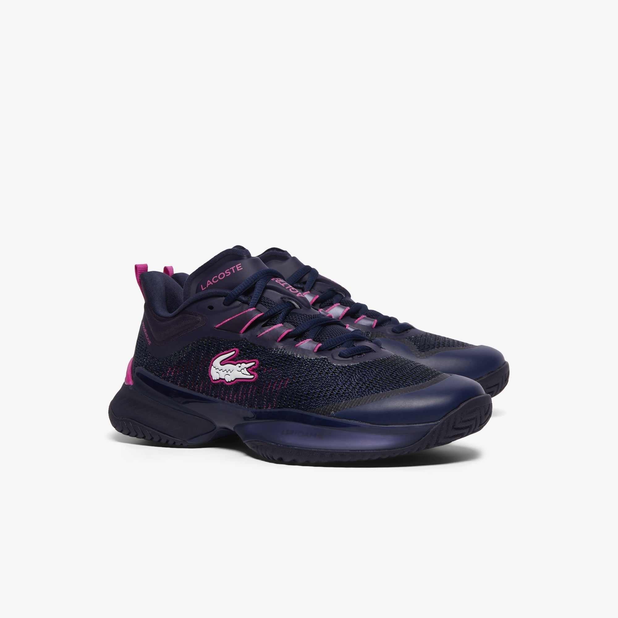Lacoste Women's AG - LT23 Ultra Tennis Shoes - Navy/Pink - Racquet Point