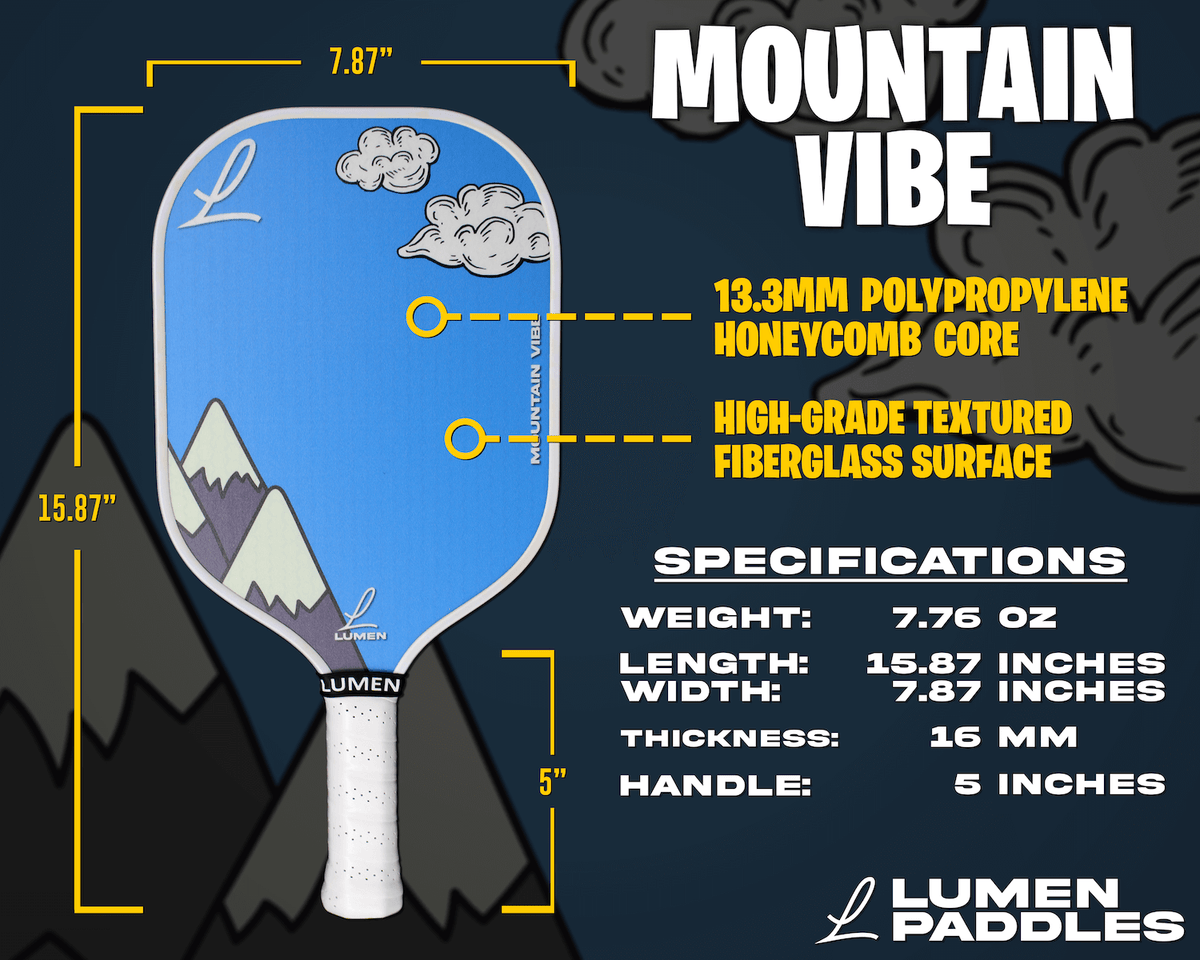 Lumen Coffee & Mountain Vibe Fiberglass Pickleball Paddle Set - Racquet Point
