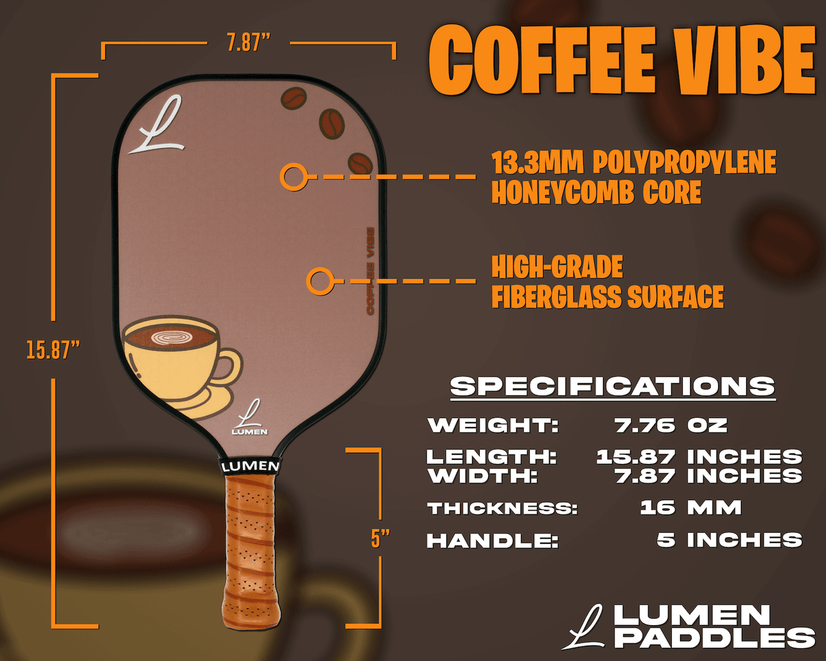 Lumen Coffee & Mountain Vibe Fiberglass Pickleball Paddle Set - Racquet Point