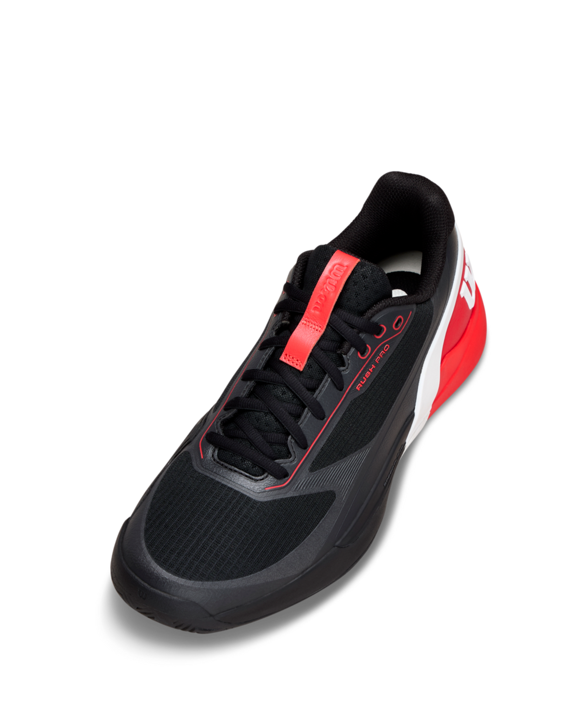 Wilson Rush Pro 5 Men's Tennis Shoes - Black/Infrared - Racquet Point