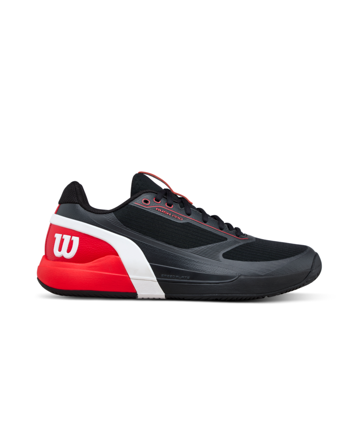 Wilson Rush Pro 5 Men's Tennis Shoes - Black/Infrared - Racquet Point