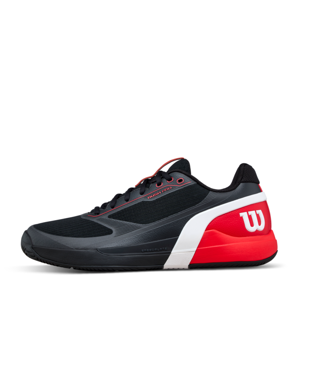 Wilson Rush Pro 5 Men's Tennis Shoes - Black/Infrared - Racquet Point
