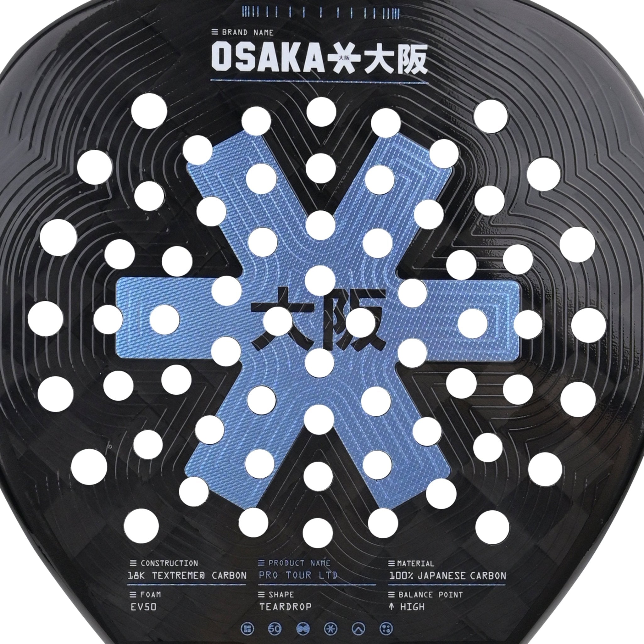 Osaka Pro Tour Ltd Padel Racket - Power | Silver Lake Blue - Racquet Point