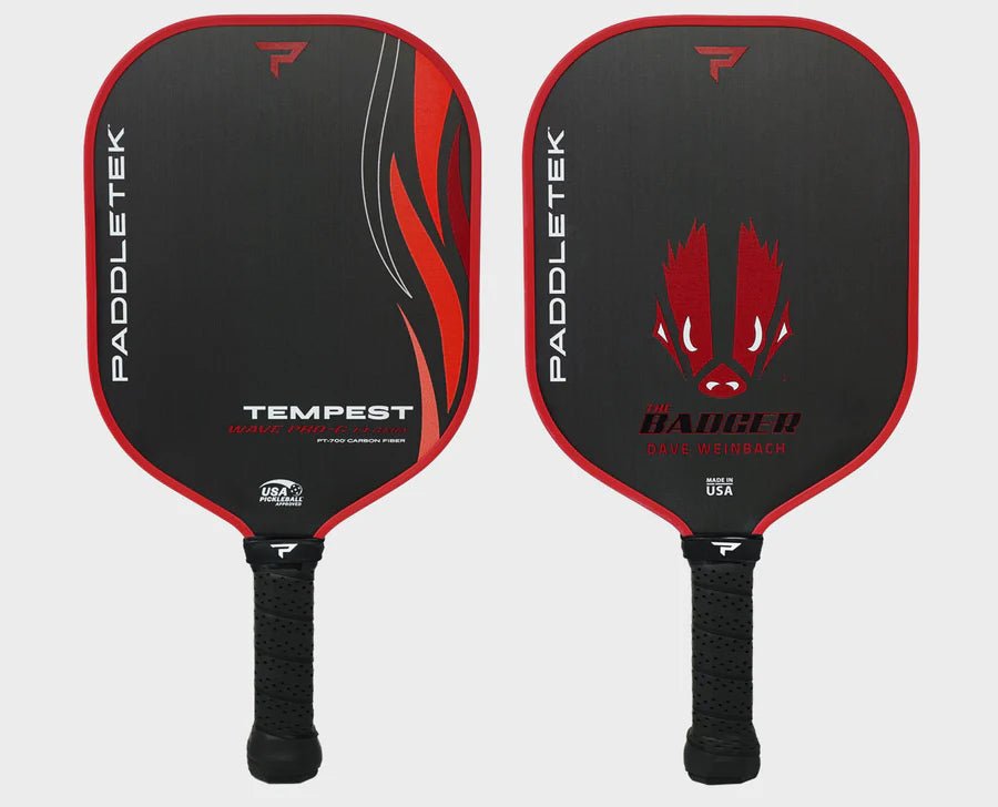 Paddletek Tempest Wave Pro - C The Badger Edition Pickleball Paddle - Racquet Point