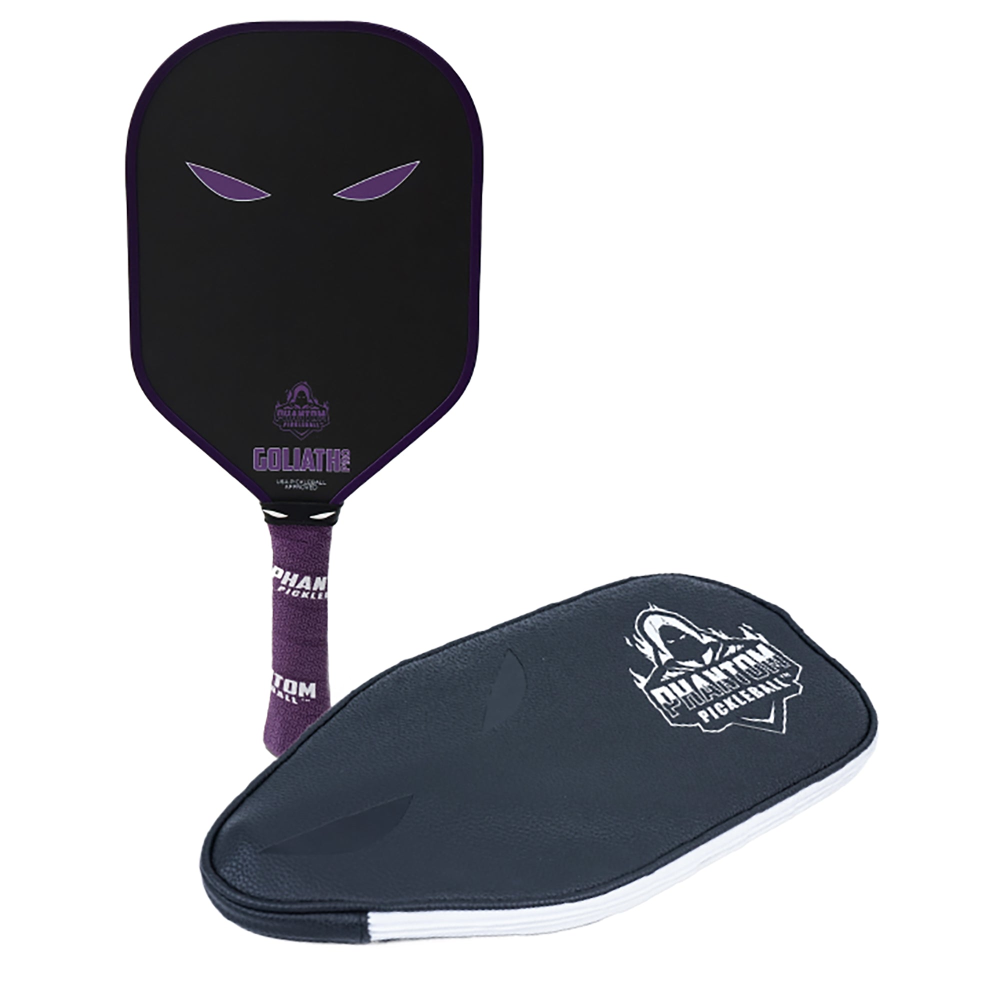 PHANTOM GOLIATH PRO 16MM T700 Raw Carbon Fiber Thermoformed Pro Pickleball Paddle w/ Premium Cover - Racquet Point