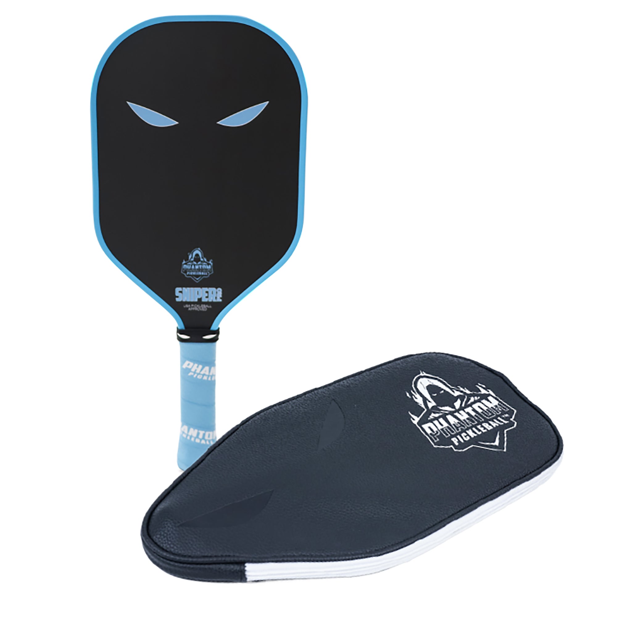 PHANTOM SNIPER PRO 12MM T700 Raw Carbon Fiber Thermoformed Pro Pickleball Paddle w/ Premium Cover - Racquet Point