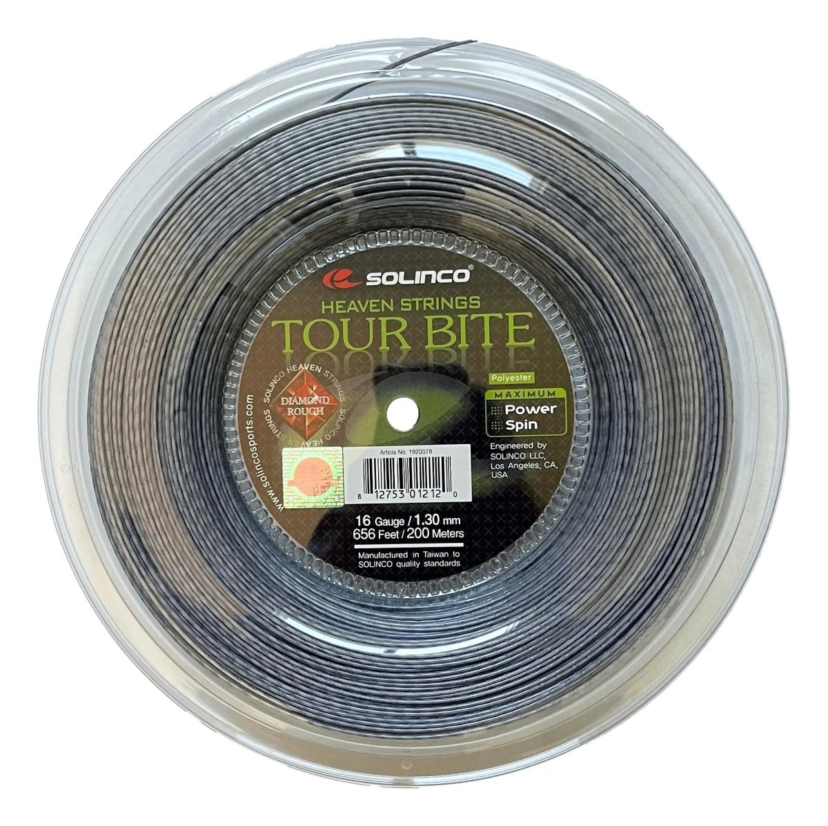 Solinco Tour Bite Diamond ROUGH 16 Tennis String Reel - 656ft - Racquet Point