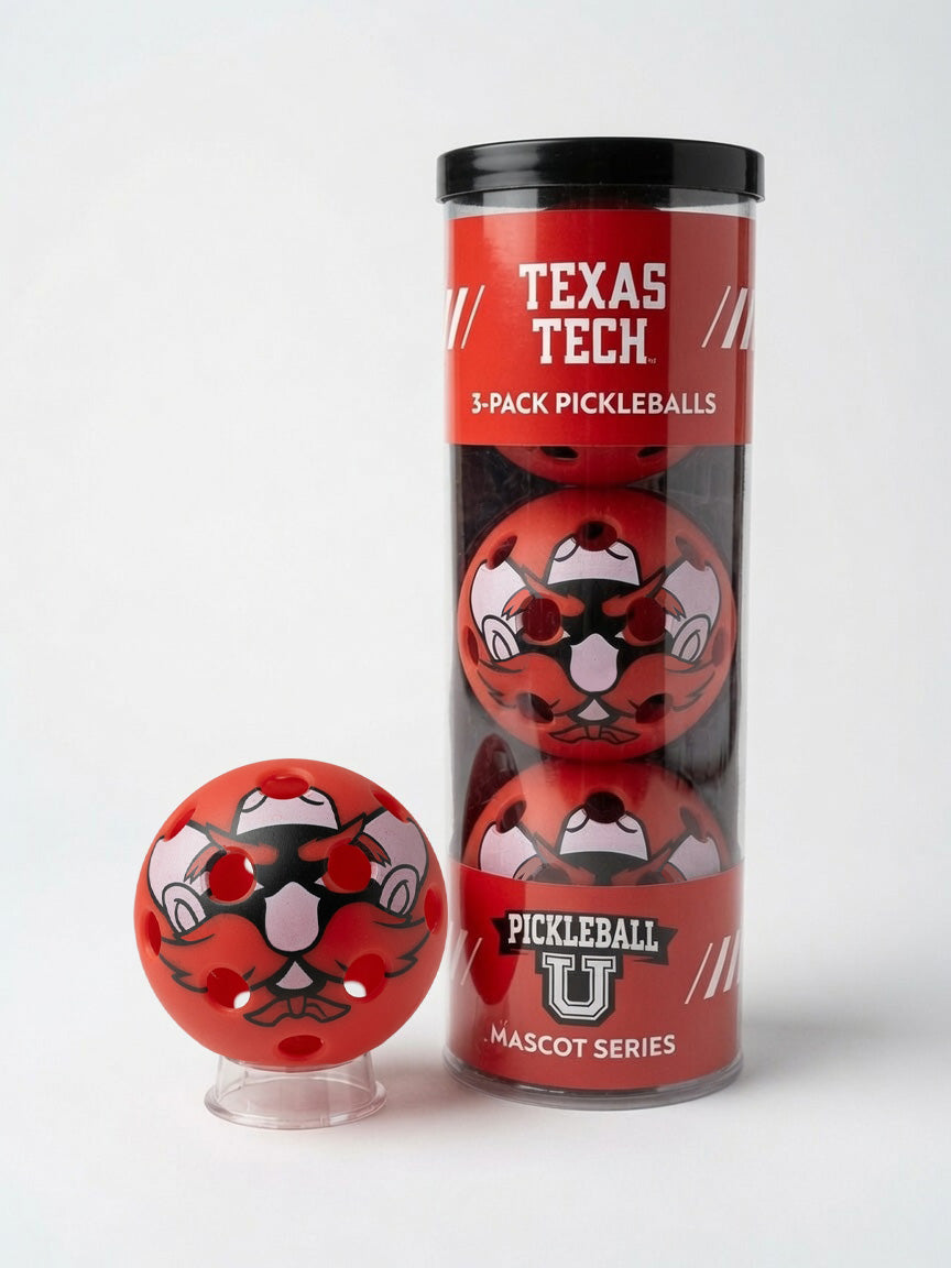 Texas Tech Red Raiders Pickleball Balls - 3-pack tube - Racquet Point