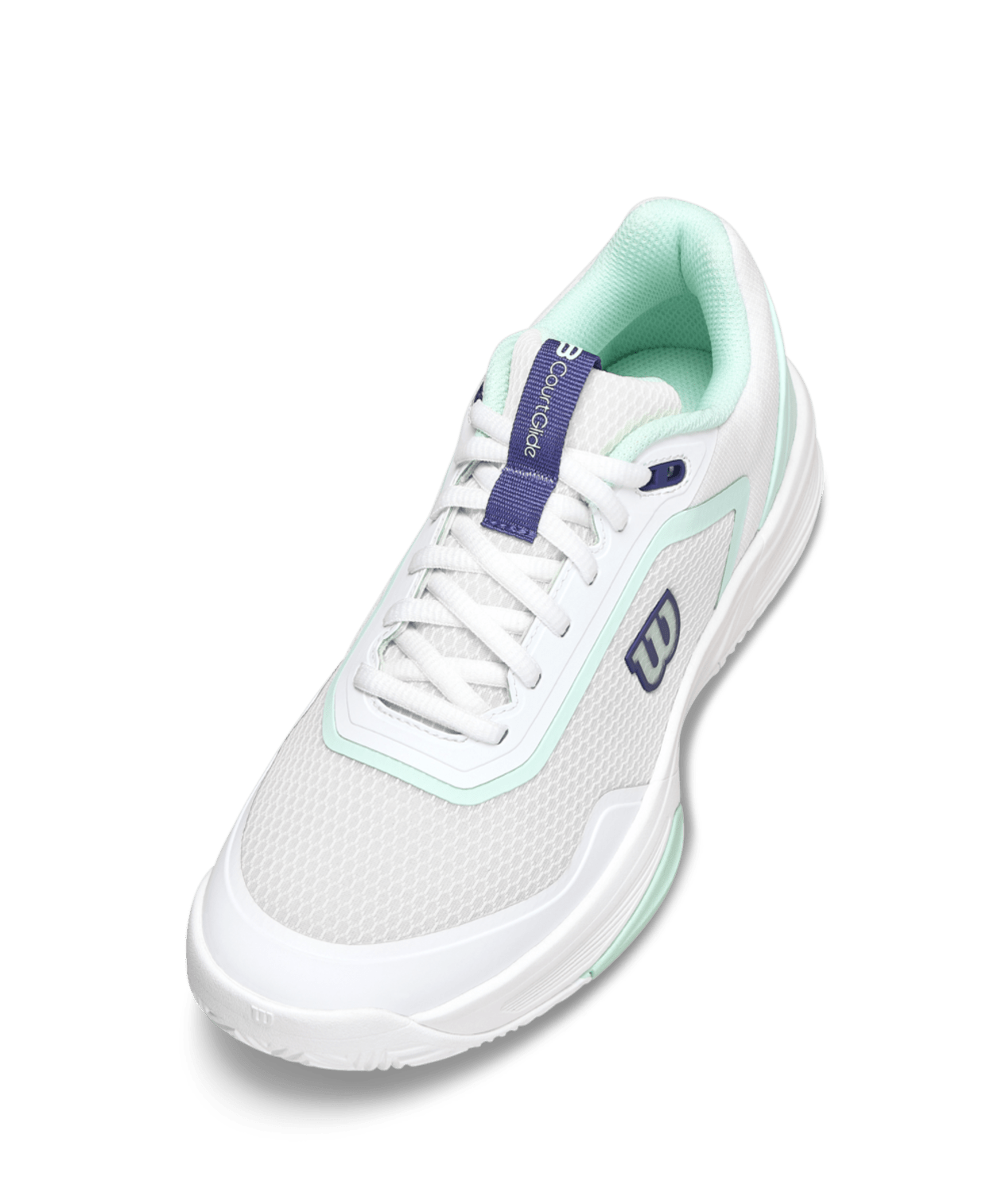 Wilson CourtGlide Women's Tennis Shoes - White/Bay - Racquet Point