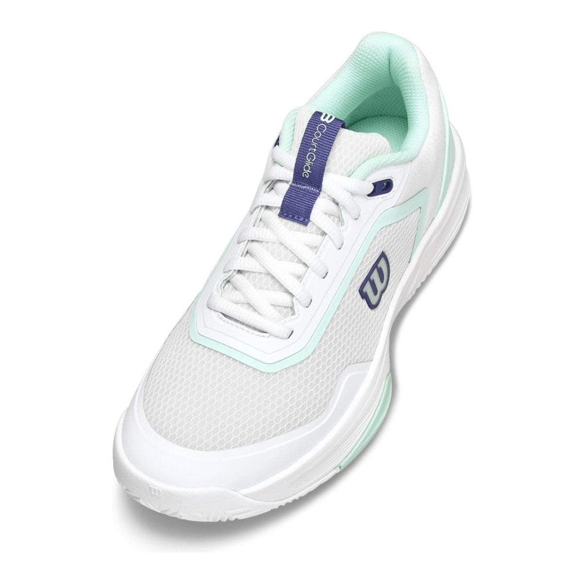Wilson CourtGlide Women's Tennis Shoes - White/Bay - Racquet Point