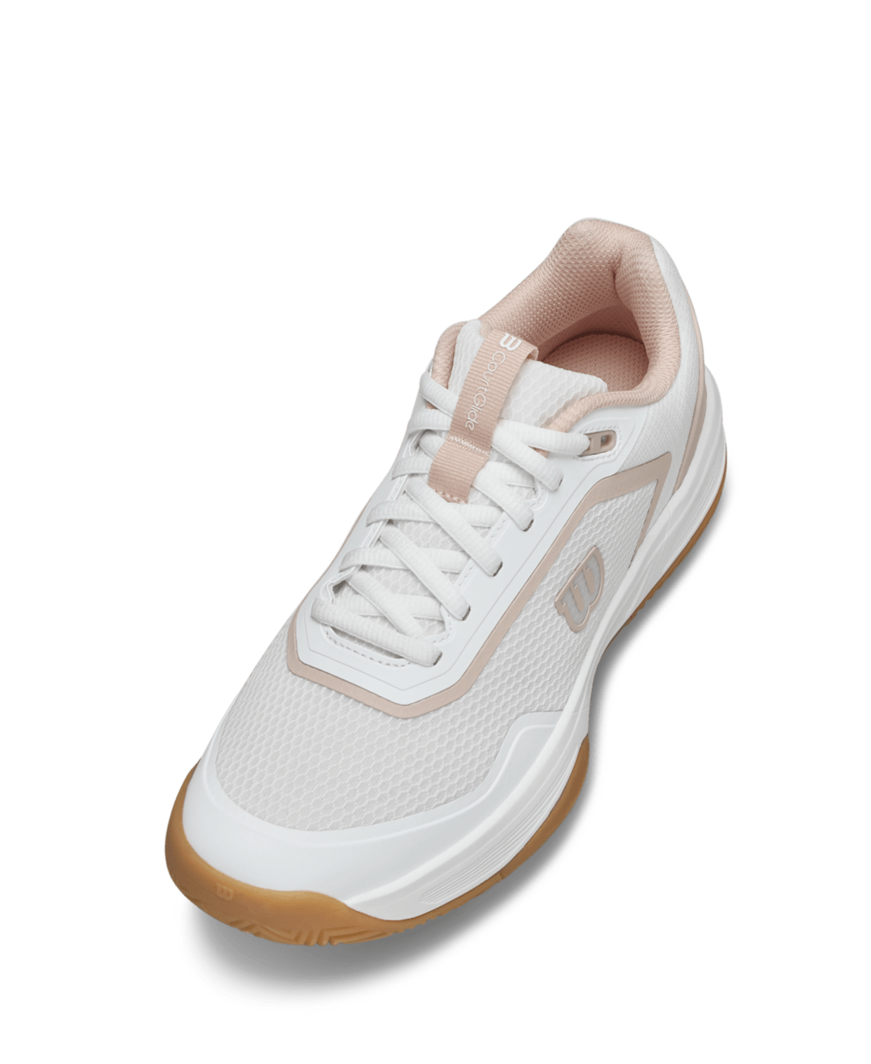 Wilson CourtGlide Women's Tennis Shoes - White/Cameo Rose - Racquet Point