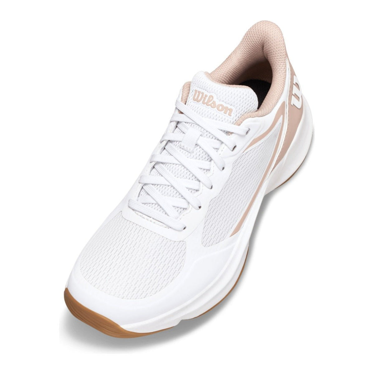 Wilson Hurakn Lite Women's Padel Shoes - White/Cameo Rose - Racquet Point