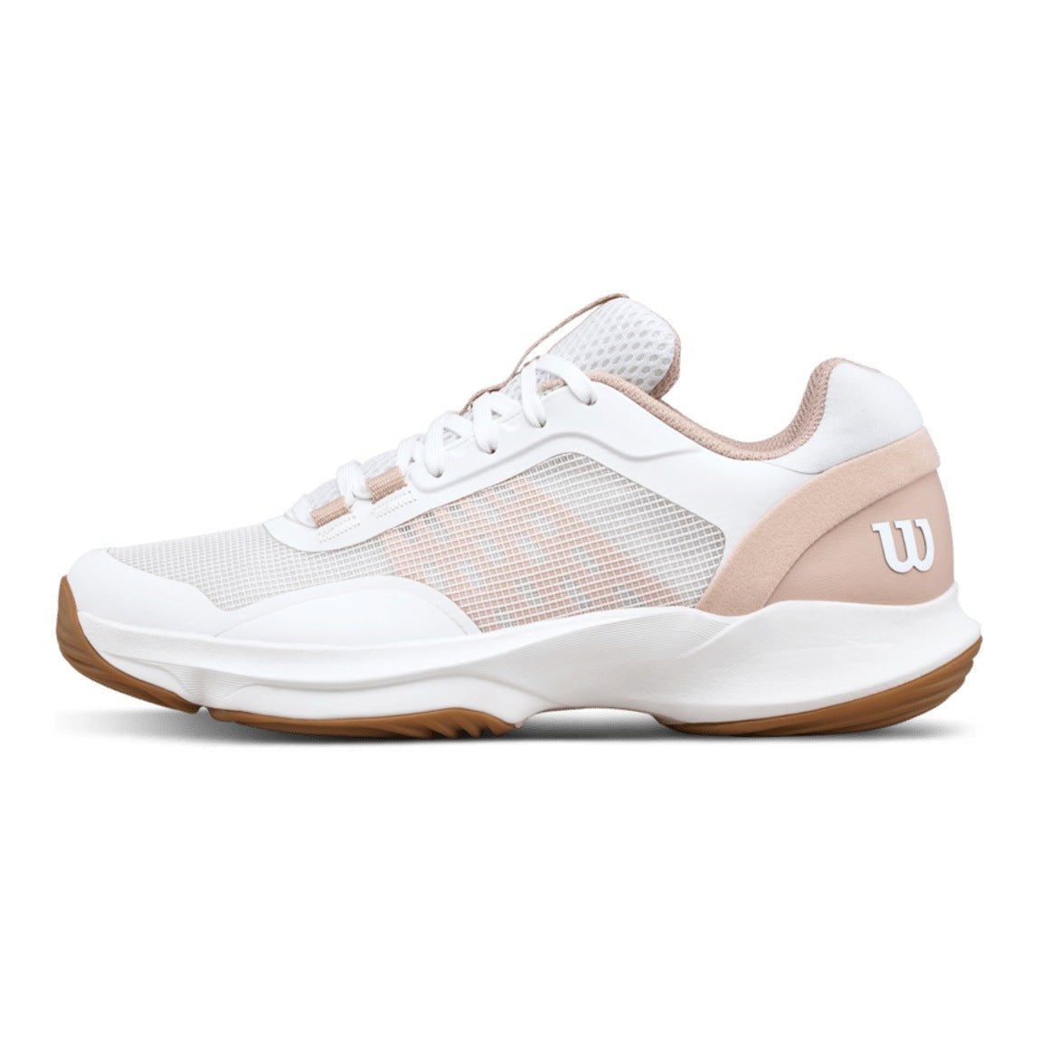 Wilson Hurakn Pro V2 Women's Padel Shoes - White/Cameo Rose - Racquet Point