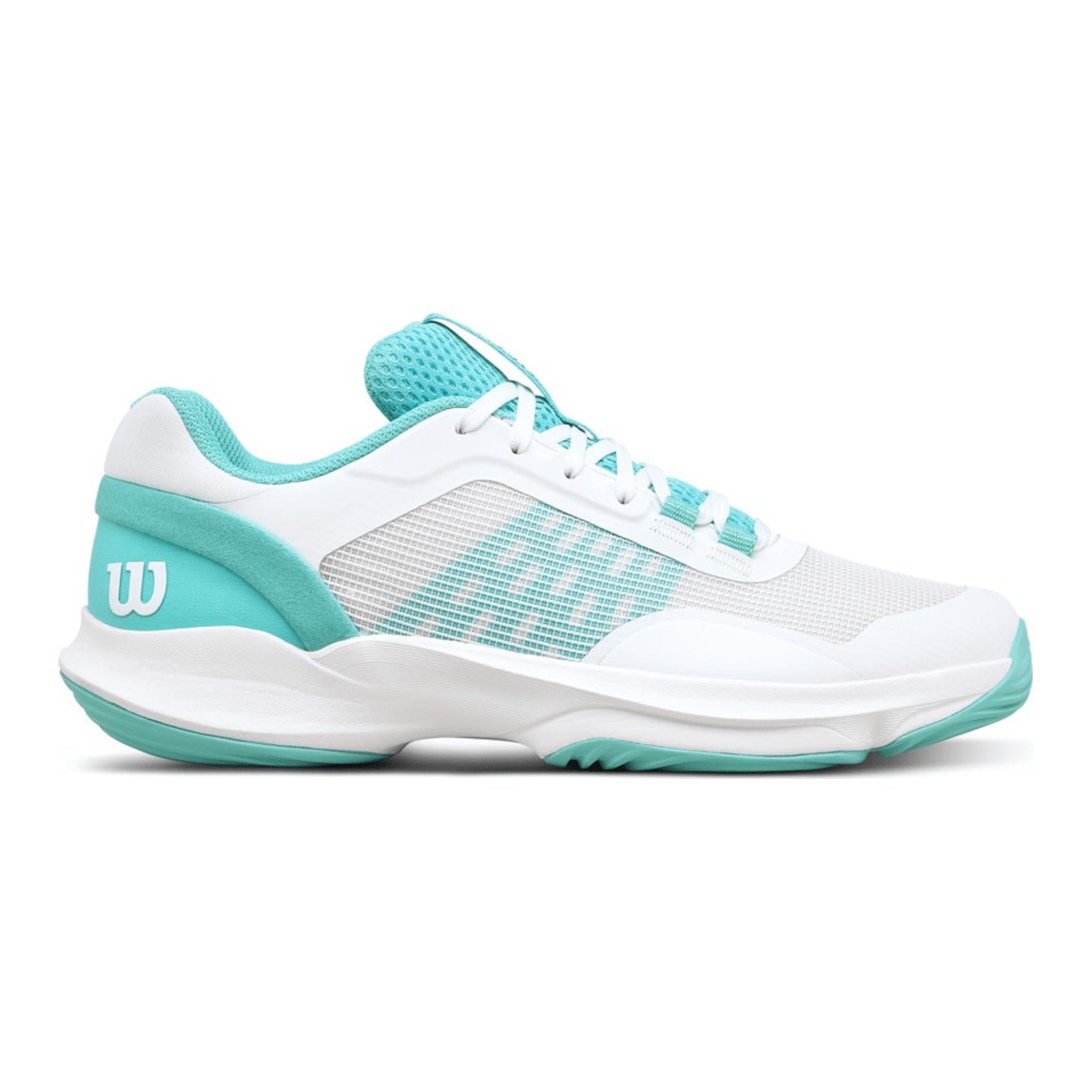 Wilson Hurakn Pro V2 Women's Padel Shoes - White/Turquoise - Racquet Point