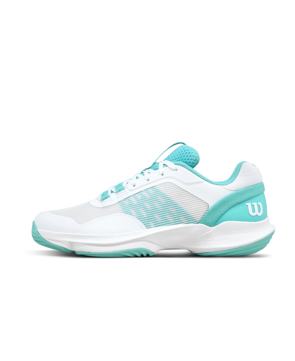 Wilson Hurakn Pro V2 Women's Padel Shoes - White/Turquoise - Racquet Point
