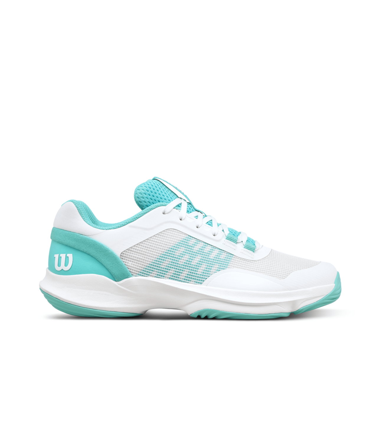 Wilson Hurakn Pro V2 Women's Padel Shoes - White/Turquoise - Racquet Point