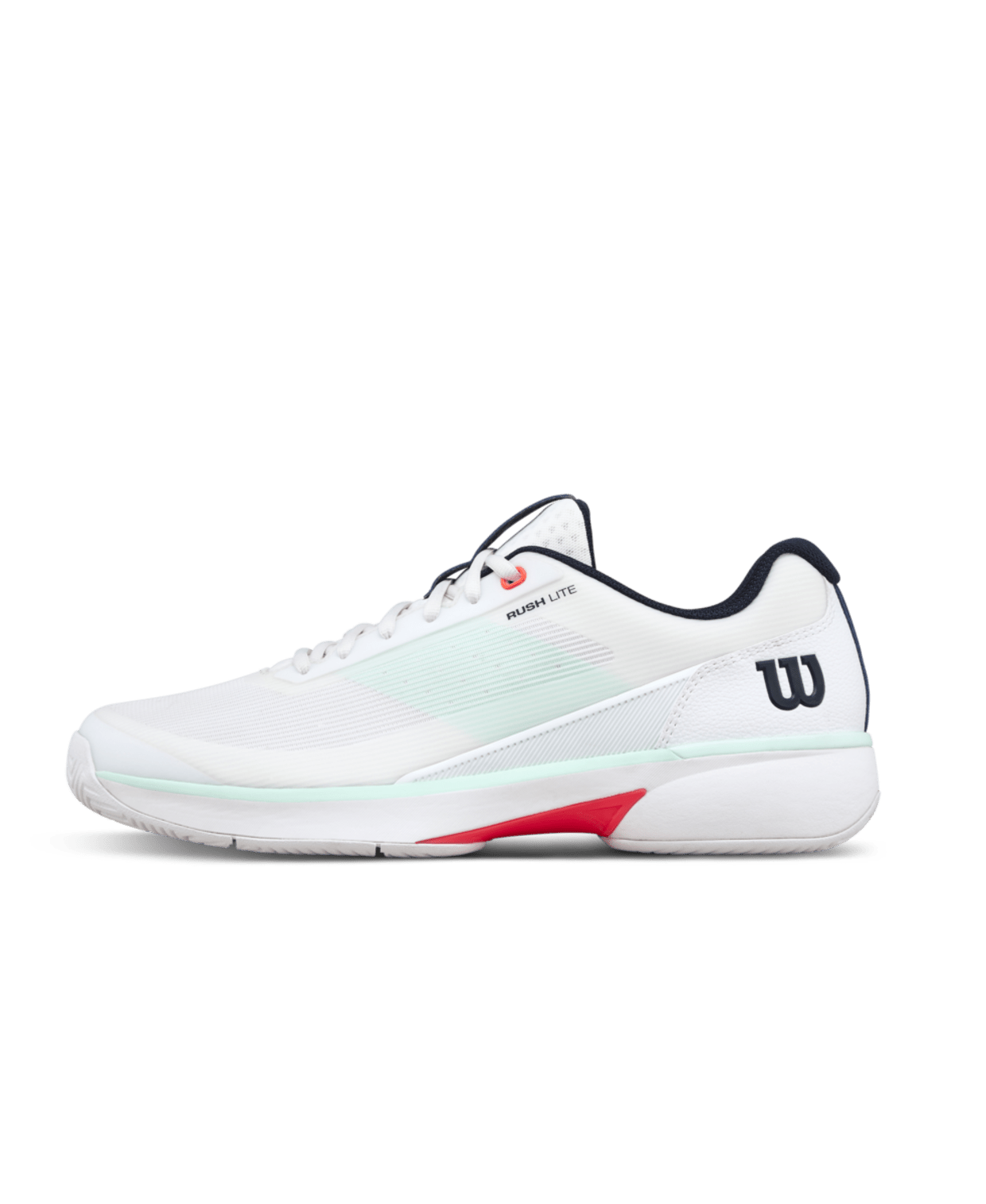 Wilson Rush Lite 5 Men's Tennis Shoes - White/Bay - Racquet Point