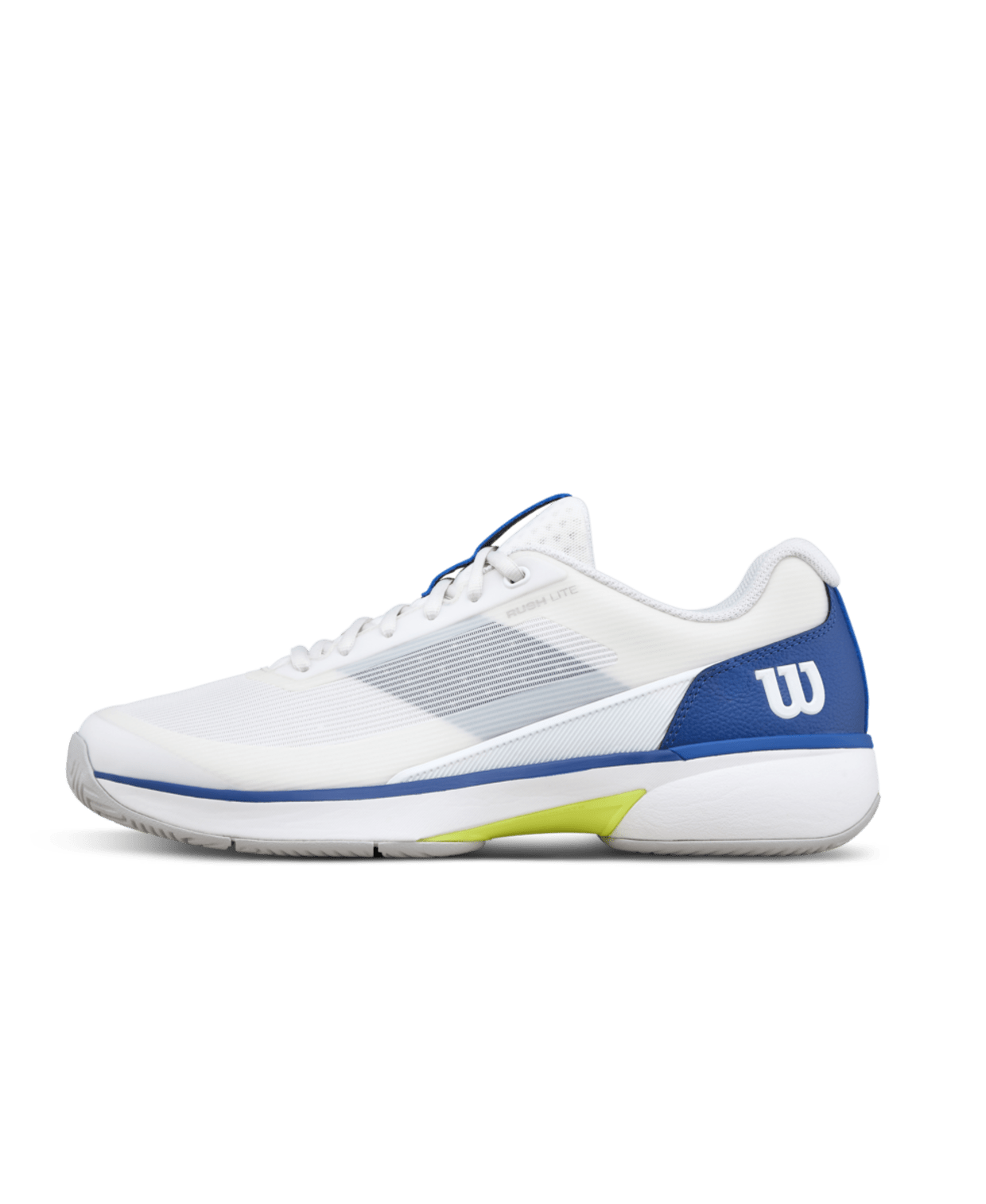 Wilson Rush Lite 5 Men's Tennis Shoes - White/Deja Vu Blue - Racquet Point