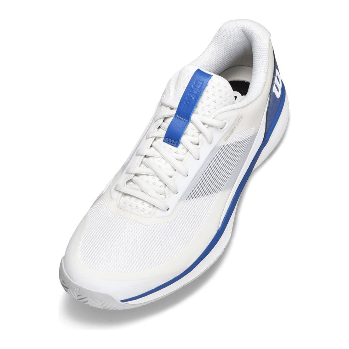 Wilson Rush Lite 5 Men's Tennis Shoes - White/Deja Vu Blue - Racquet Point