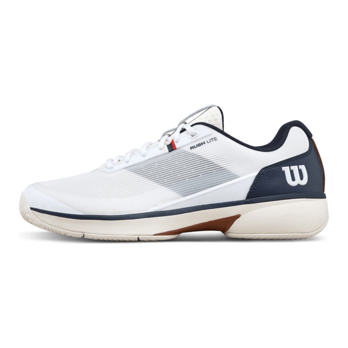 Wilson Rush Lite 5 Men's Tennis Shoes - White/Navy Blazer - Racquet Point