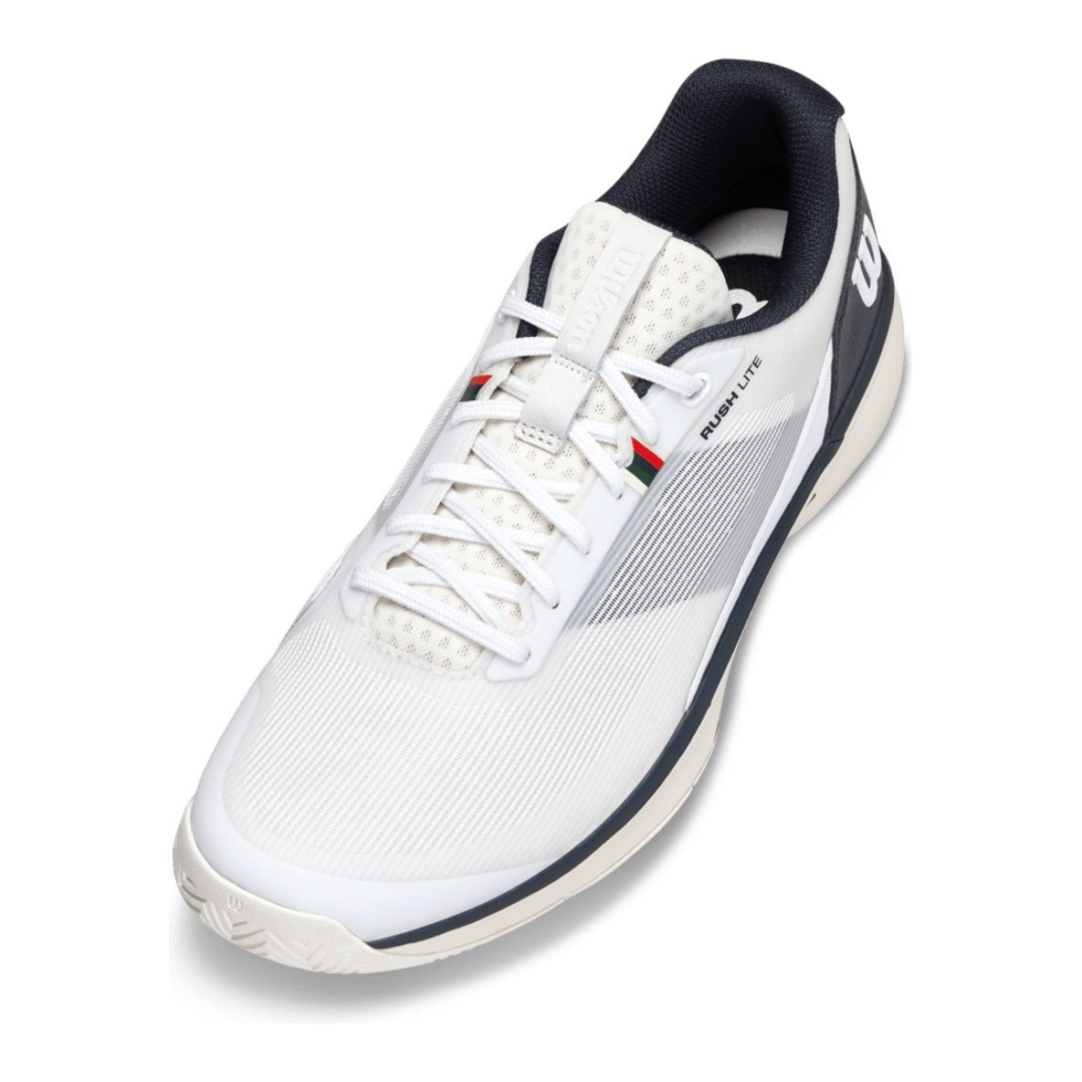 Wilson Rush Lite 5 Men's Tennis Shoes - White/Navy Blazer - Racquet Point