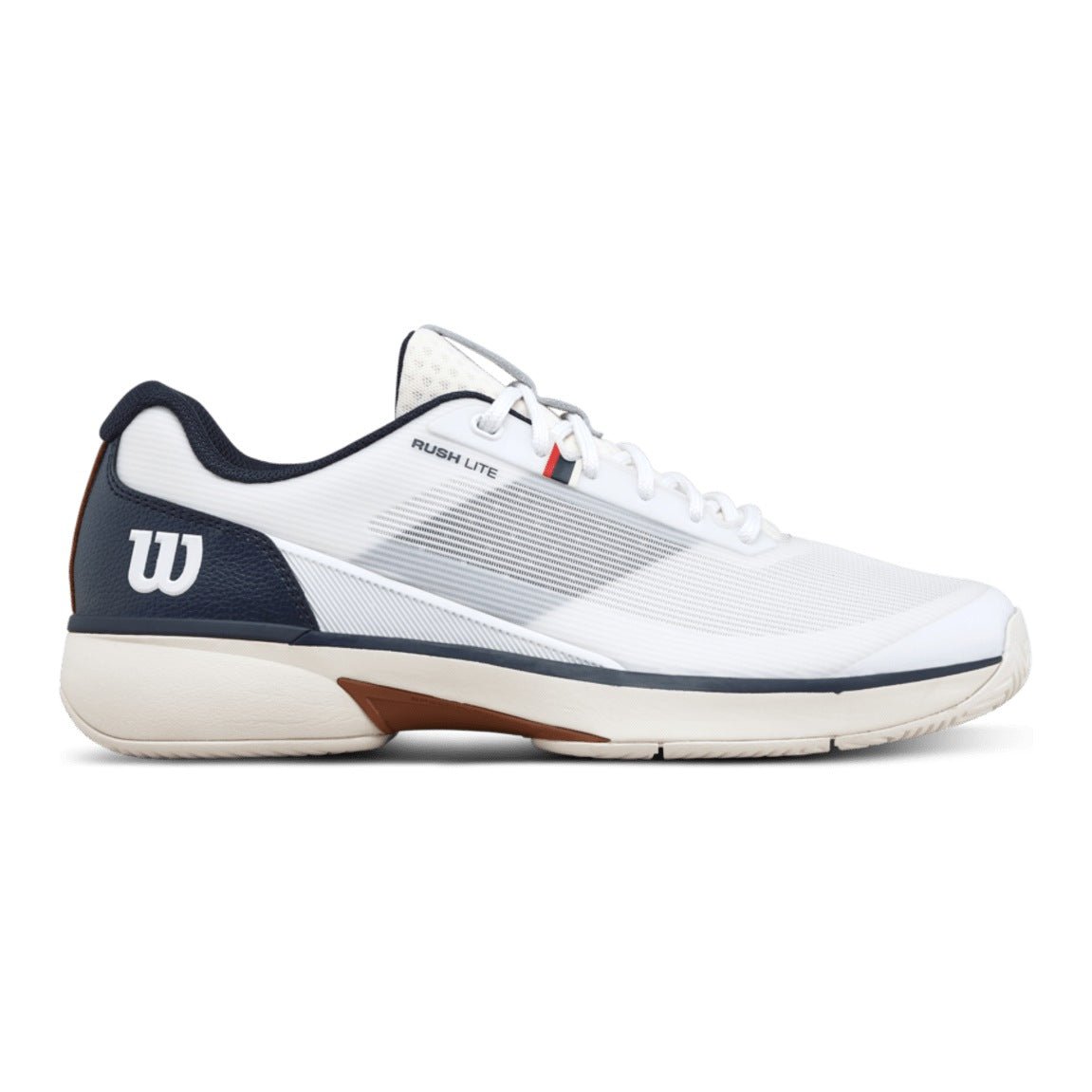 Wilson Rush Lite 5 Men's Tennis Shoes - White/Navy Blazer - Racquet Point