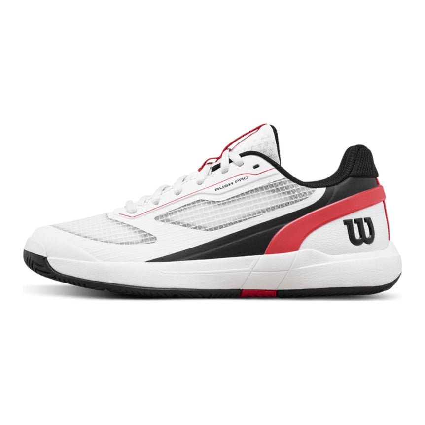 Wilson Rush Pro 5 Jr Tennis Shoes - White/Infrared - Racquet Point