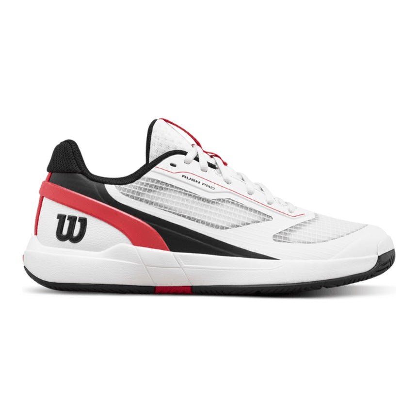 Wilson Rush Pro 5 Jr Tennis Shoes - White/Infrared - Racquet Point