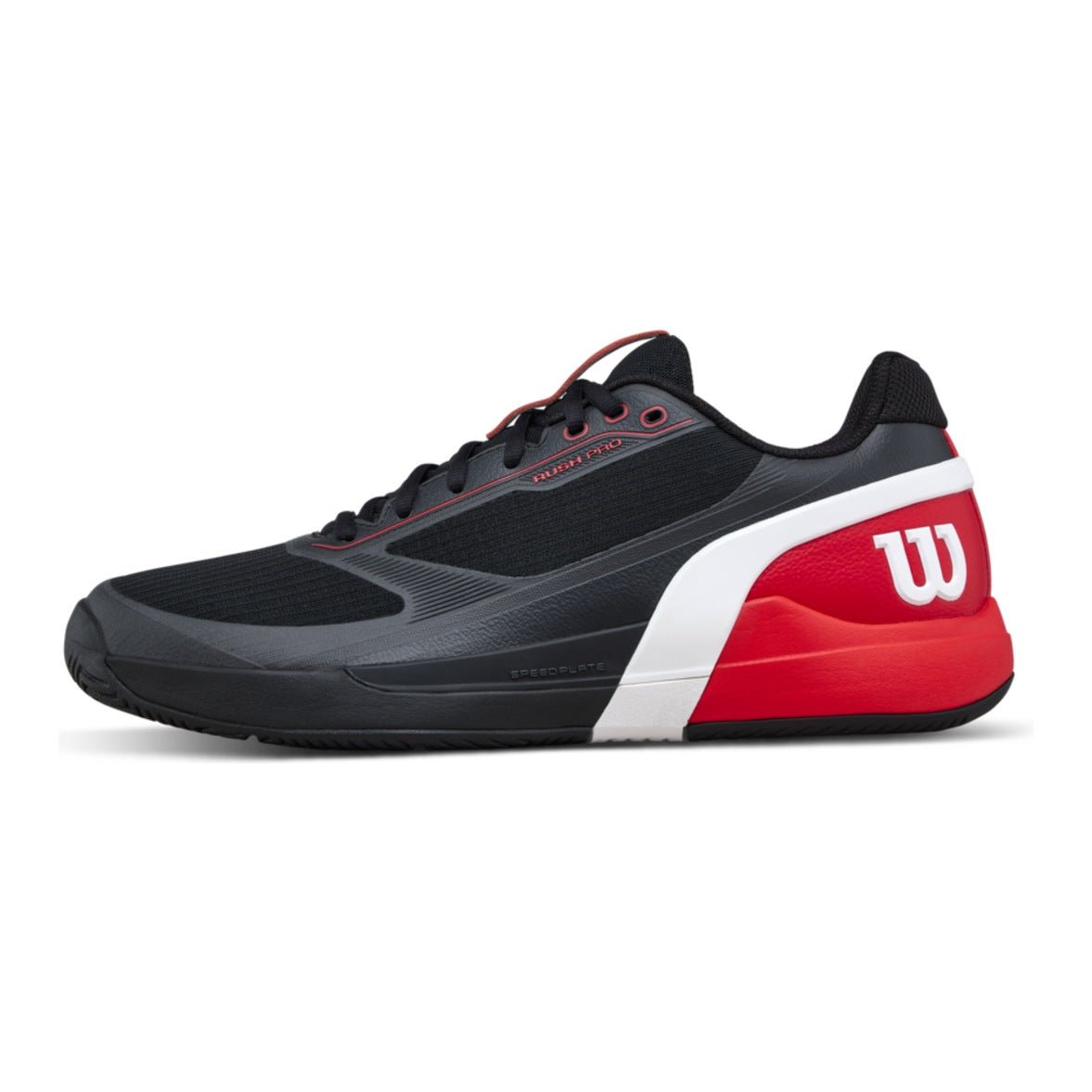Wilson Rush Pro 5 Men's Tennis Shoes - Black/Infrared - Racquet Point