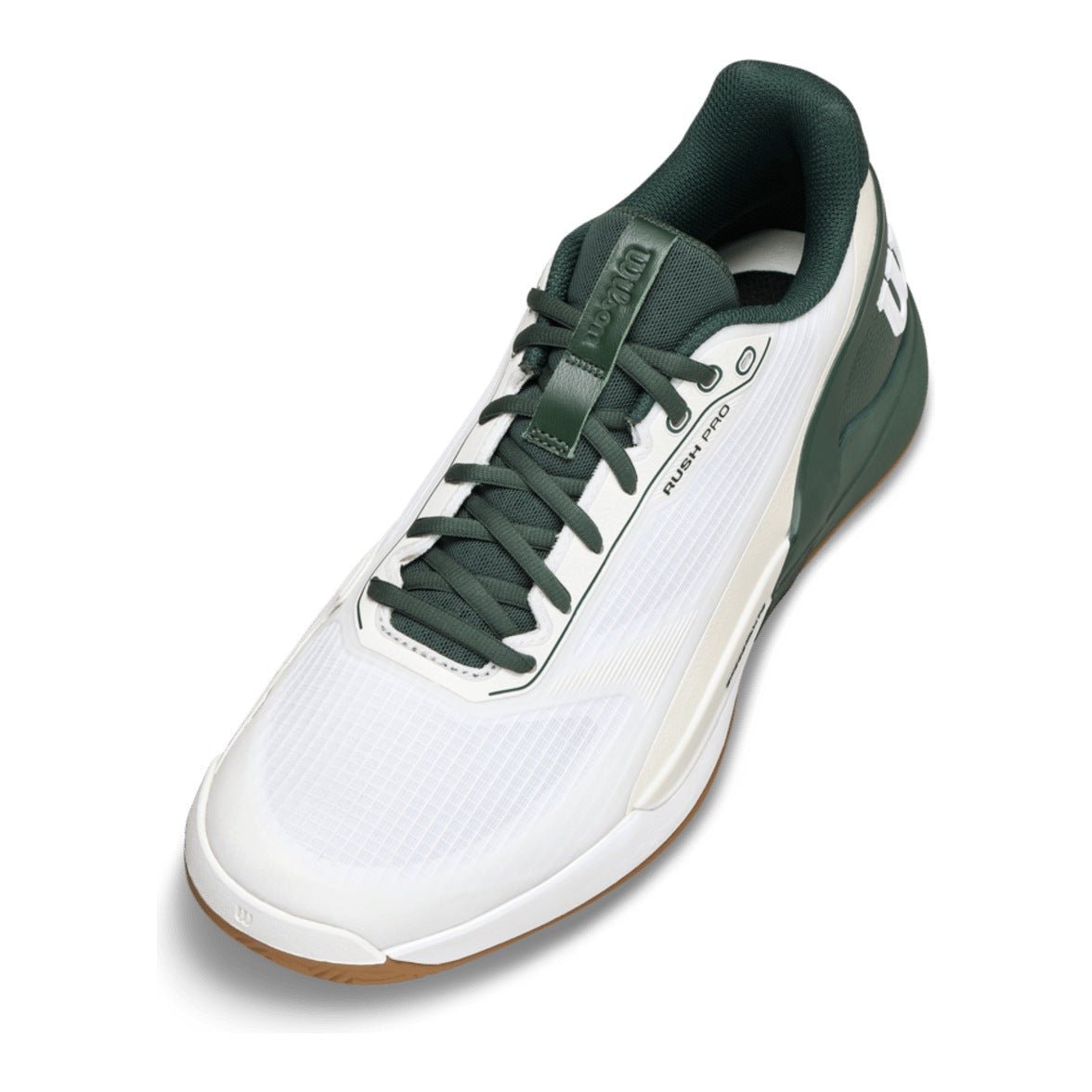 Wilson Rush Pro 5 Men's Tennis Shoes - White/Sycamore - Racquet Point