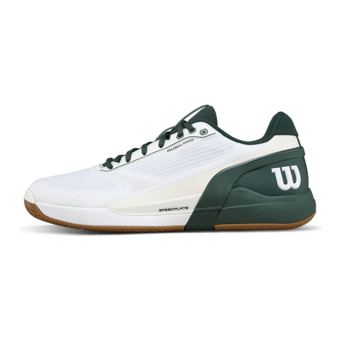 Wilson Rush Pro 5 Men's Tennis Shoes - White/Sycamore - Racquet Point